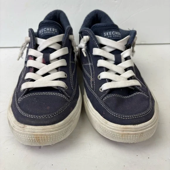 Skechers Arch Fit Arcade - Arcata Navy Blue Canvas Sneakers Shoes Women’s size 9 - Picture 2 of 9